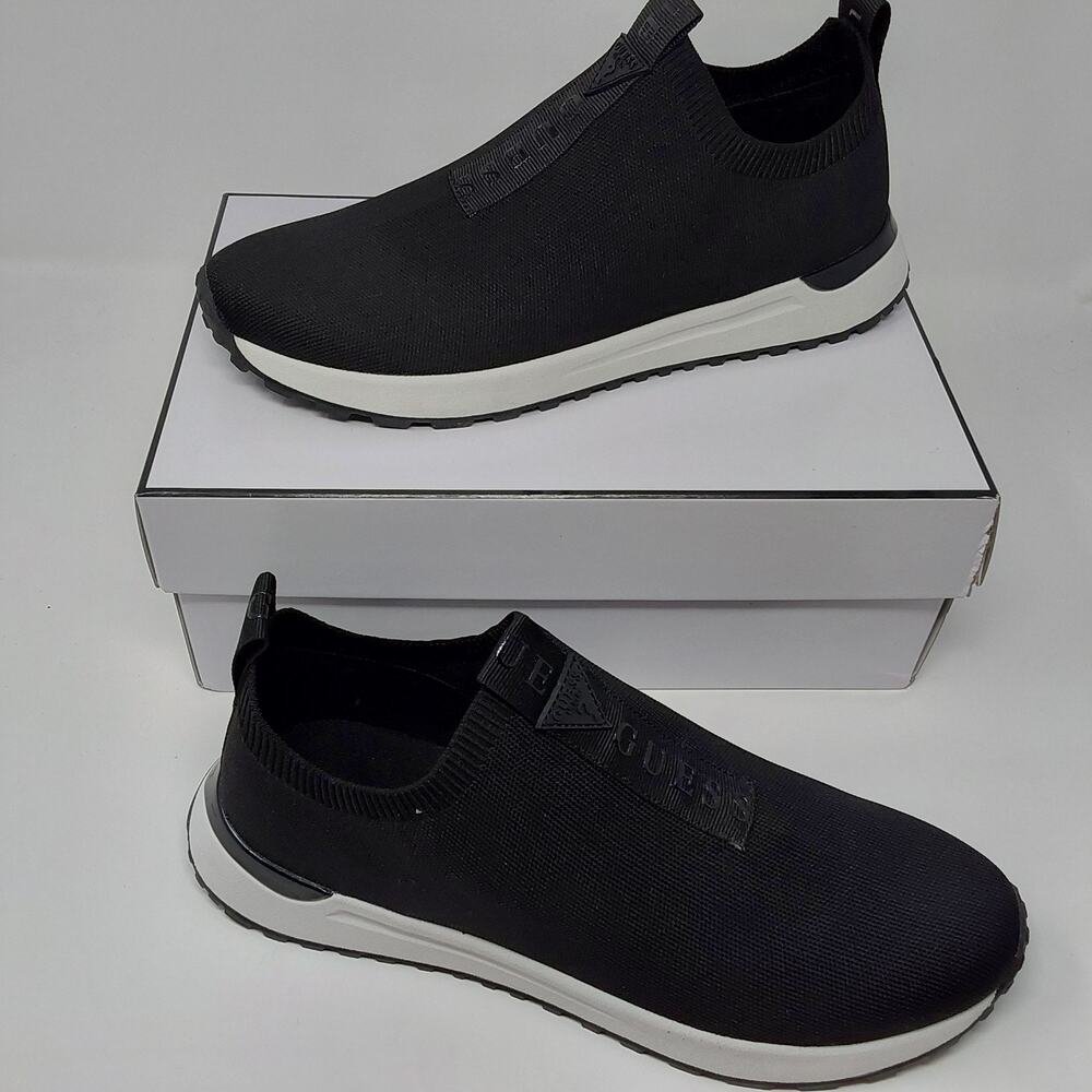 GUESS Farroo Womens 11M Black Knit Slip On Sneakers Athletic Shoes NIB